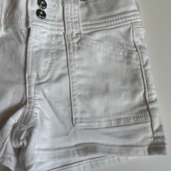 Gap Kids Low Rose Y2K White Denim Shortie Shorts 7 - Picture 4 of 11